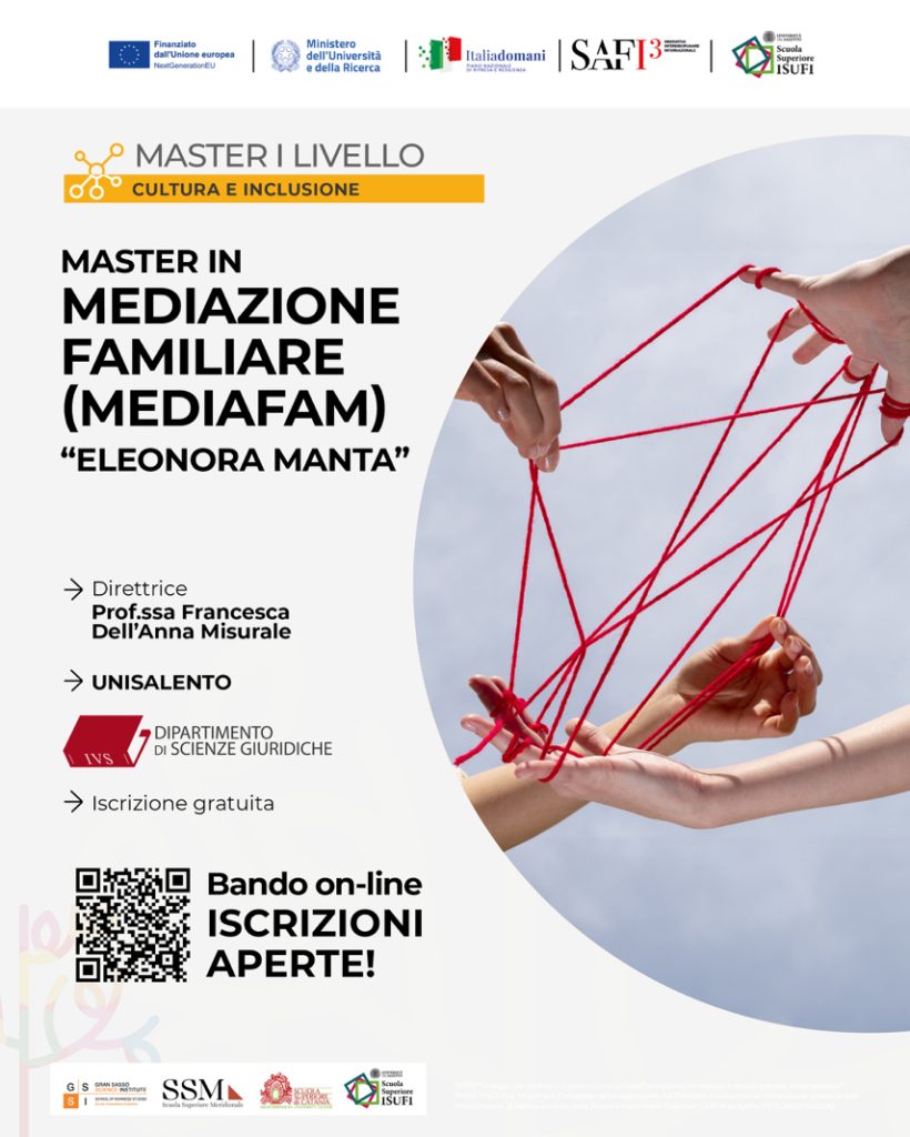 Master I Livello ISUFI in mediazione familiare