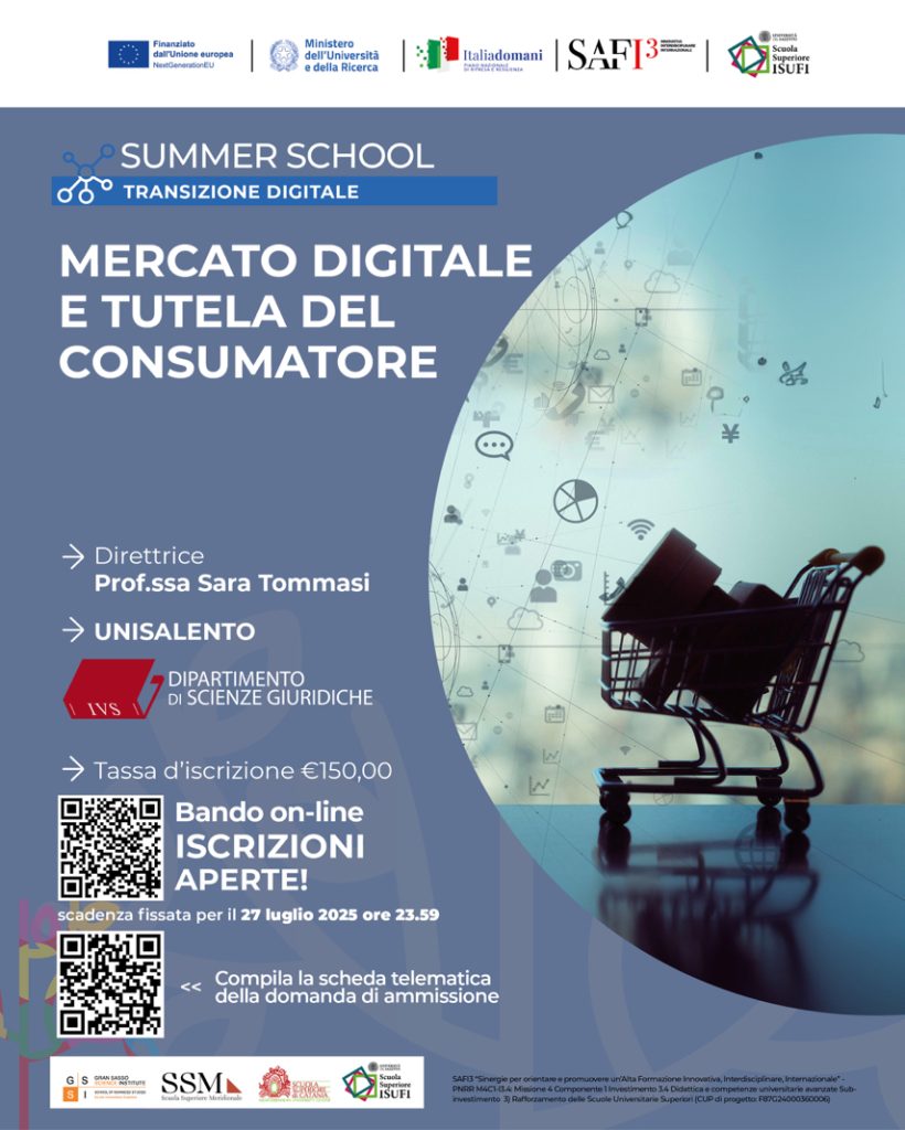 Bando online Summer school ISUFI