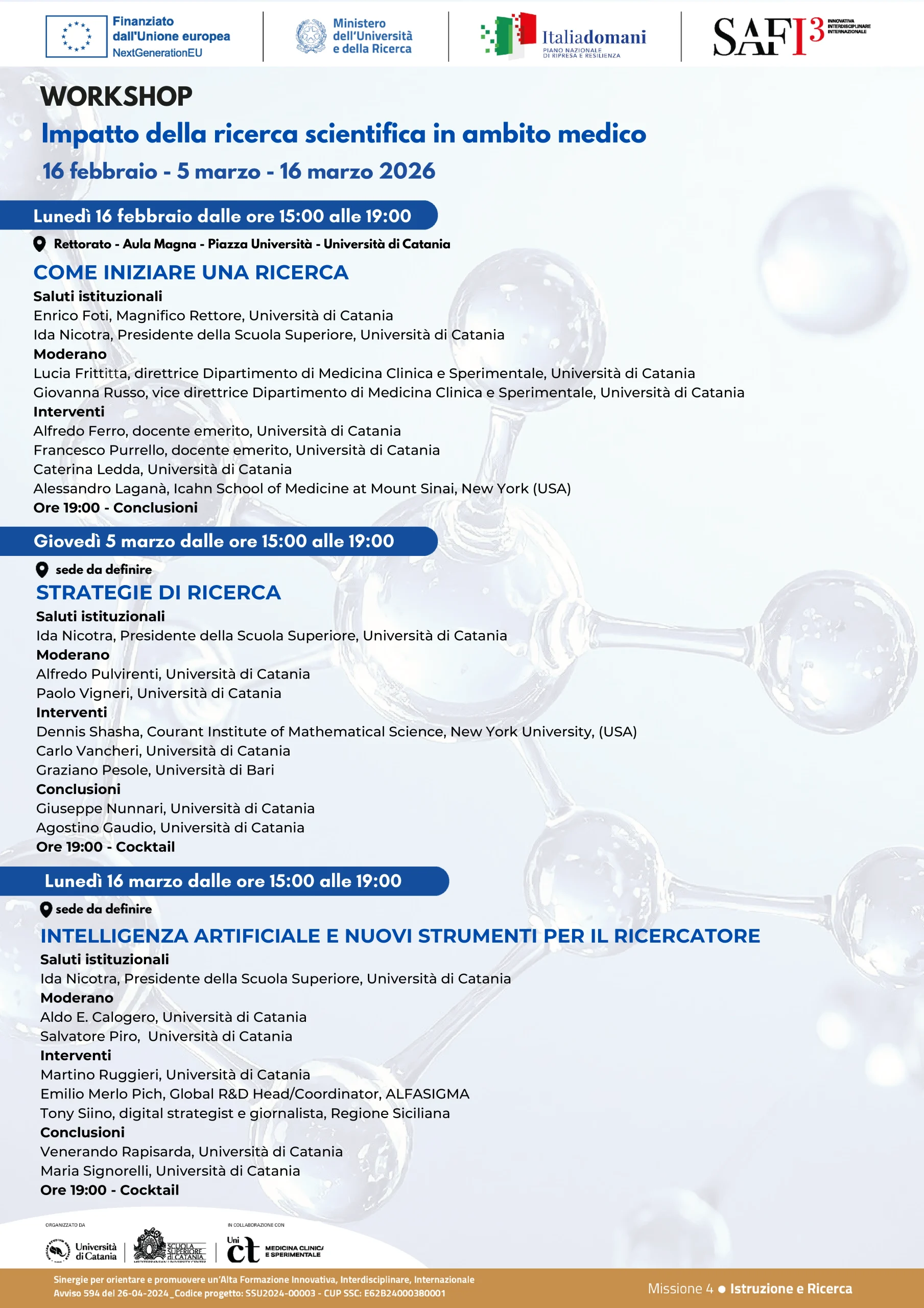 Workshop su importanza e impatto della ricerca scientifica in ambito medico